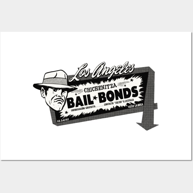 Vintage Mexican Los Angeles Bail Bonds Wall Art by Kujo Vintage